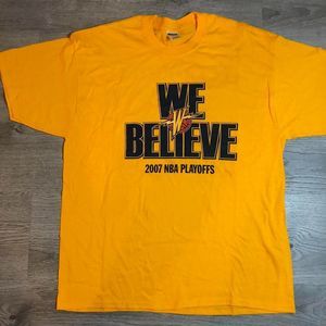 Golden State Warriors 2007 WE BELIEVE NBA Playoffs T-Shirt Size XL Official SGA